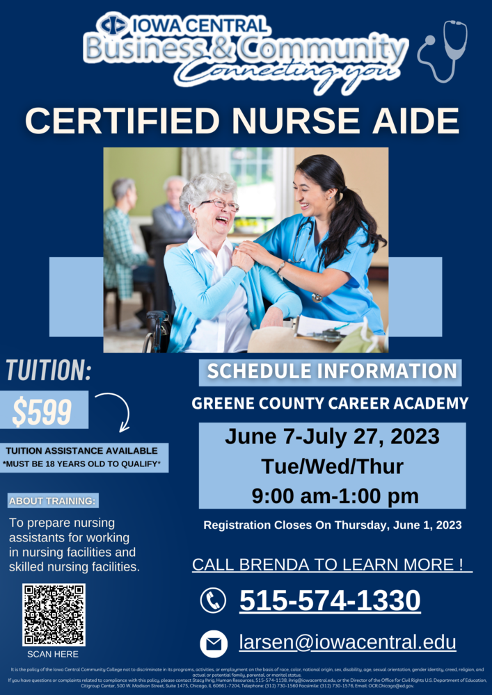 Certified Nurse Aide course Greene County Career Academy